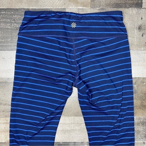 Athleta Blue Admiral Striped Chaturanga Small Tall Leggings - Picture 6 of 12